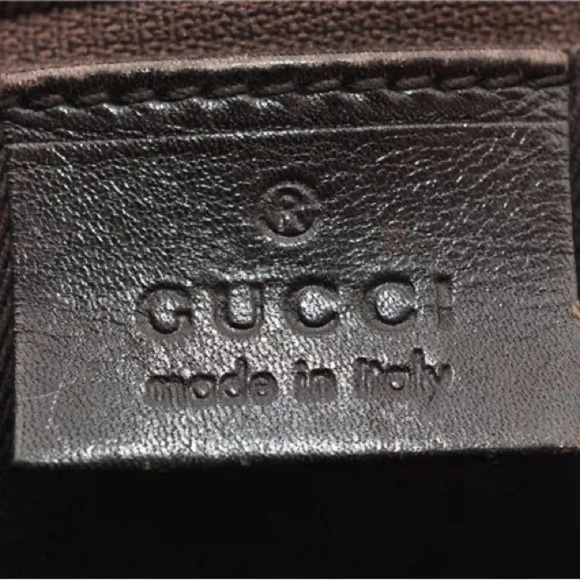 Vintage Gucci Tote Bag Canvas and Leather - Picture 9 of 16